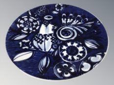 A German Rosenthal porcelain charger designer by Bjorn Wiinblad,