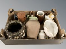 A group of ceramic vases, teapots, jug, etc.