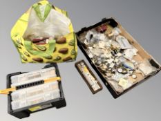 Horology : A large quantity of watchmaker's spares and repairs, including movements, cases,