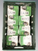 A quantity of stainless steel clamps.