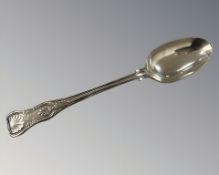 A Victorian silver basting spoon, George William Adams, London 1876, length 30.5cm.