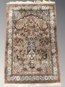 An Isfahan prayer rug, Central Iran, 130 cm x 80 cm.