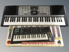 Bontempi PM 65 keyboard and a child's keyboard in box (no lead)