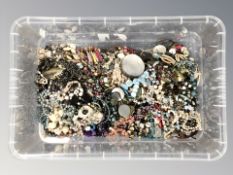 A large quantity of costume bead necklaces, simulated pearls, etc.