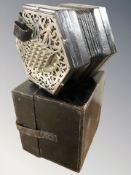 An early 20th century twenty four button concertina,