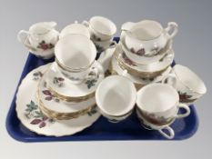 Approximately forty-two pieces of Royal Vale tea china decorated with roses.