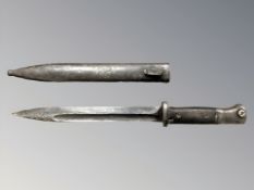 A German K98 Mauser bayonet with scabbard,