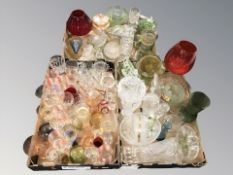 A large quantity of 20th century glasswares including drinking glasses, bowls, vases, goblets, etc.