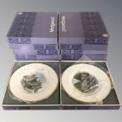A quantity of Wedgwood collector's plates in boxes.