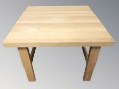 A modern oak square lamp table,