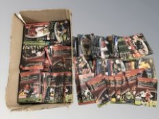 A quantity of football trading cards.