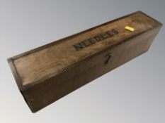 A vintage needle box,