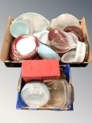 A group of Pyrex dinner wares (2 boxes)