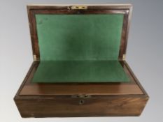 A mahogany writing slope, width 48 cm.