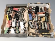 Tin plate rolling stock including wagons and tanks,