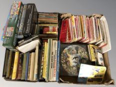 Assorted volumes and annuals, jigsaws, ordnance survey maps,