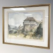 Wilfred Charles Price : Stokesay Castle, watercolour, 48 cm x 35 cm.