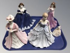 Four Coalport figurines 'Someone Special' 948 of 2000, 'Evening Elegance' 2414 of 5000,