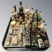 A collection of alcohol miniatures.