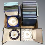 A large quantity of boxed collectors plates including Spode.