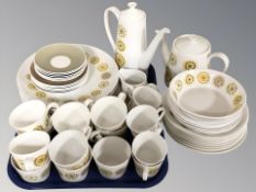 Forty four pieces of Royal Tuscan seasons tea, coffee and dinner porcelain,