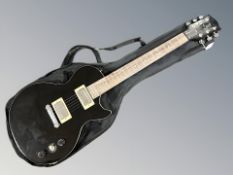 An Epoch Les Paul style electric guitar, with soft carry bag.