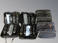 Four various car cleaning kits.