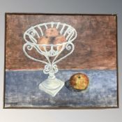 Danish School : Still life with fruit, oil on canvas, 35 cm x 29 cm.