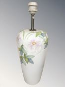 A Royal Copenhagen Deauville porcelain lamp base, height 48 cm including fitting.