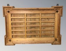 A pine hymn board, 101 cm x 68 cm.
