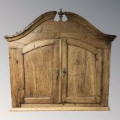 A 19th century oak double door book case top, 110 cm wide.