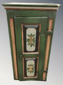 A 19th century Scandinavian painted pine single door cabinet,