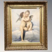 After William-Adolphe Bouguereau (1825 - 1905) : Cupid and Psyche - The First Kiss, oil on canvas,