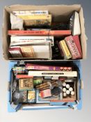 Assorted board games, playing cards,