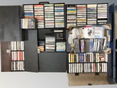 A large quantity of vintage cassette tapes.