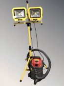 A Fixman site light and an Einhell vacuum.