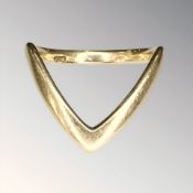 A gold wishbone ring, size P½ CONDITION REPORT: 2.7g.