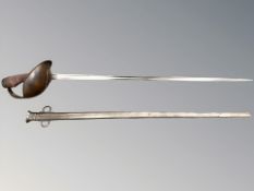 A British 1908 pattern cavalry trooper's sword, the 88.