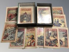 Approximately fifty six issues of The Wizard circa 1938 to 1939.