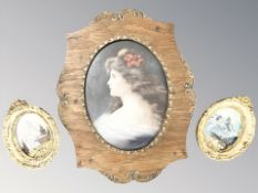 A small pair of continental oils on board, alpine scenes, each 9.