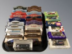 Boxed die cast delivery vans including Lledo,