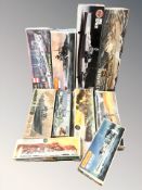 A group of naval scale modelling kits including Revell, Airfix, etc.
