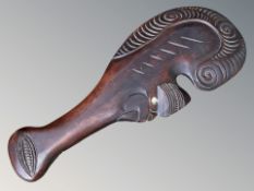 A New Zealand Maori patu war club, 20th century,