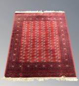 A Lahore Bokhara carpet, Pakistan, 313 cm x 200 cm.