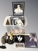 A group of Marilyn Monroe collectibles.