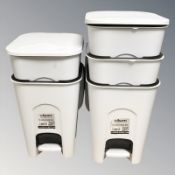 A group of Wham 16 litre pedal bins.