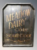 A Meadow Dairy Co. Limited Southmoor painted pine board, 60 cm x 47 cm.