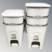 A group of Wham 16 litre pedal bins.