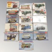 Sixteen various Airfix scale and modelling kits including classic cars,