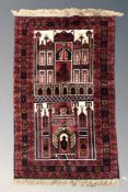 A Balouch prayer rug, Afghanistan, 154 cm x 82 cm.